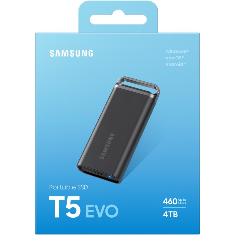 Samsung Portable SSD T5 EVO - MU-PH4T0S - 4TB, USB 3.2 Gen1 (5Gbps), 460MB/s, Black — Buy in Cyprus with Fast Delivery