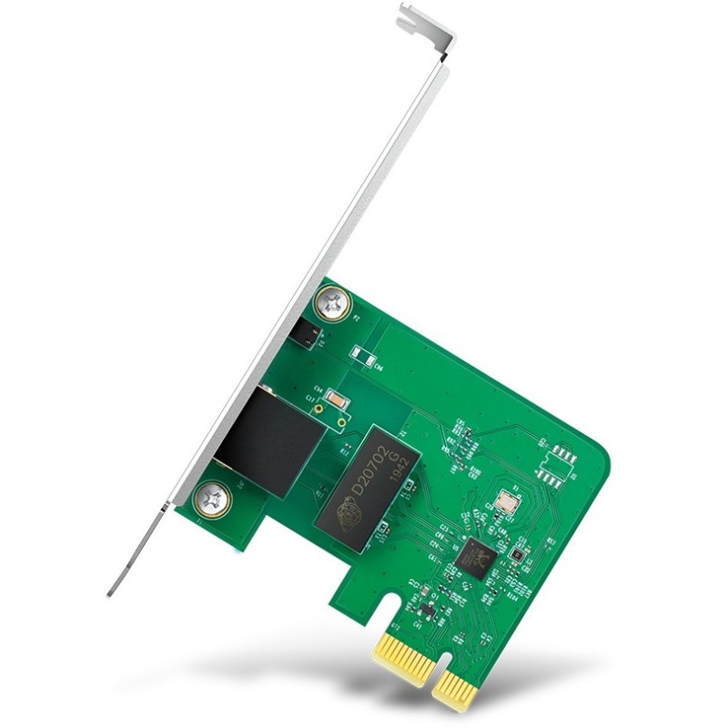 TP-Link TG-3468 PCIe x1 Network Card - RTL8168B, 1GbE, 1xRJ45, VLAN & WoL, Green/Grey — Buy in Cyprus with Fast Delivery