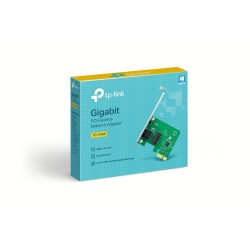 TP-Link TG-3468 PCIe x1 Network Card - RTL8168B, 1GbE, 1xRJ45, VLAN & WoL, Green/Grey — Buy in Cyprus with Fast Delivery