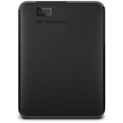 WD Elements Portable - 2TB External 2.5" HDD - Black, USB 3.2 Gen1 (5Gbps) Micro-USB, 5400 RPM