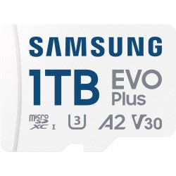 Samsung EVO Plus microSDXC 1TB - MB-MC1T0S - UHS-I U3 V30 A2, 160 MB/s, Blue/White, incl. SD adapter