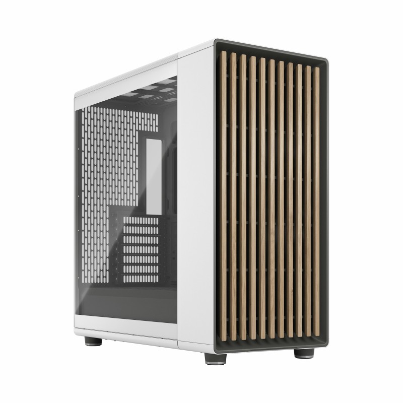 Fractal Design North XL Chalk White TG Clear - Mid Tower (E-ATX/ATX) - White, Tempered Glass & Wood Accents