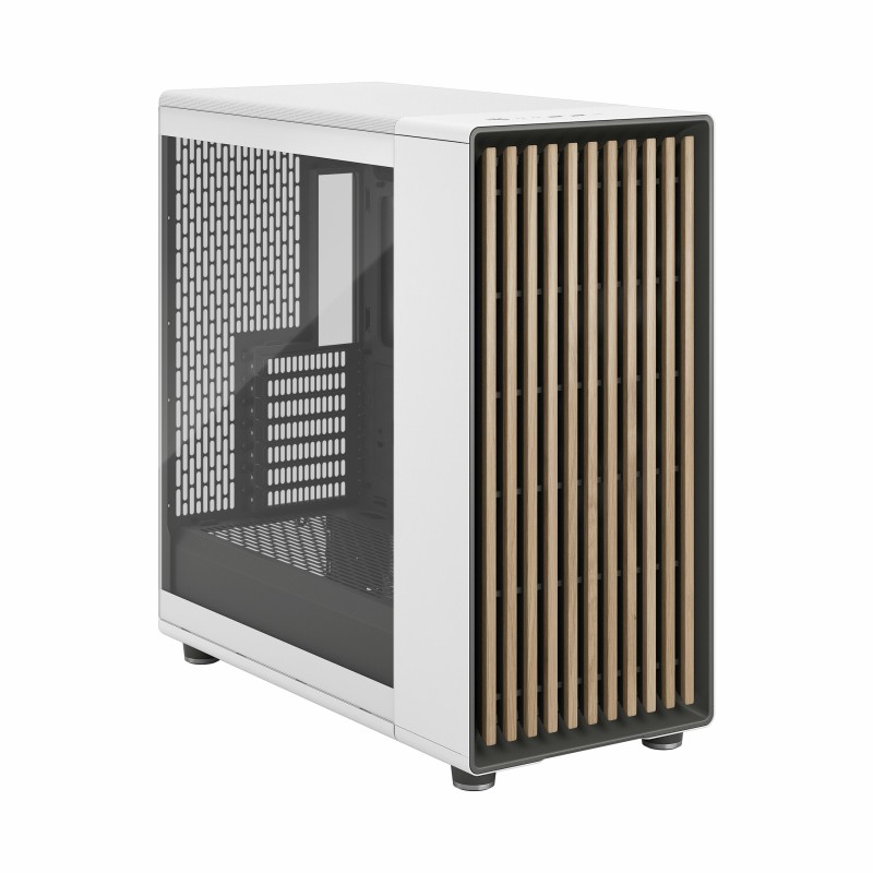 Fractal Design North XL Chalk White TG Clear - Mid Tower (E-ATX/ATX) - White, Tempered Glass & Wood Accents