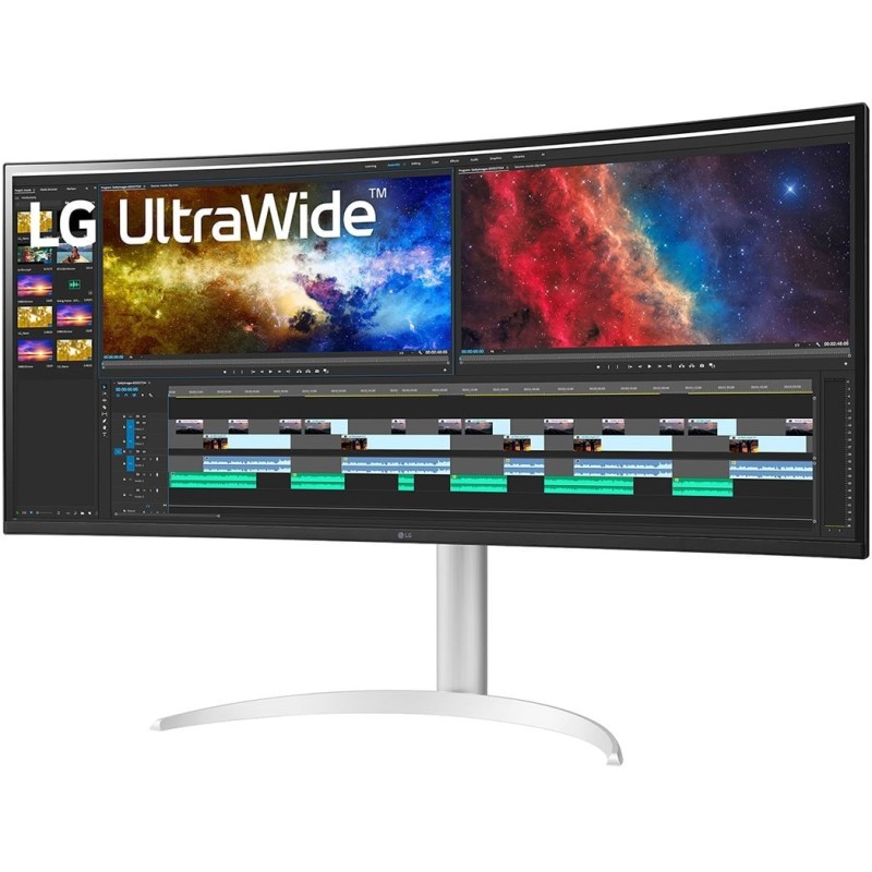LG UltraWide 38BQ85C-W - 38in UW 3840x1600 IPS 21:9 HDR10 USB-C 90W White — Buy in Cyprus with Fast Delivery