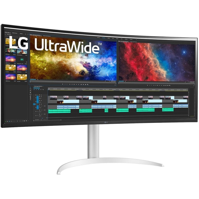 LG UltraWide 38BQ85C-W - 38in UW 3840x1600 IPS 21:9 HDR10 USB-C 90W White — Buy in Cyprus with Fast Delivery