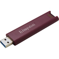 Kingston DataTraveler Max - 256GB USB 3.2 Gen 2 Type-A Flash Drive - Red, 1000MB/s Read, Slide Design