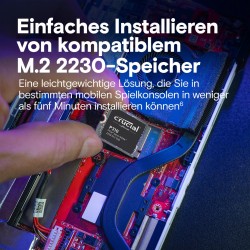 Crucial P310 1TB M.2 2230 NVMe PCIe Gen4 x4 SSD - 7100 MB/s Read, 6000 MB/s Write, 5-Year Warranty