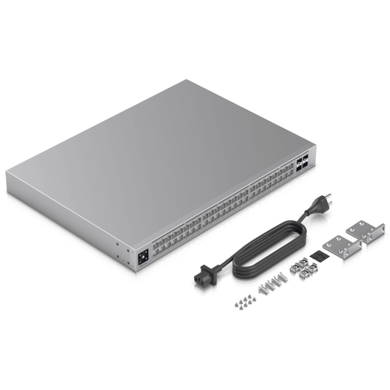 Ubiquiti UniFi USW-PRO-MAX-48 M RM - 48x Multi-Gig (32x 1G + 16x 2.5G) + 4x SFP+ - L3 Managed, 1U, Grey