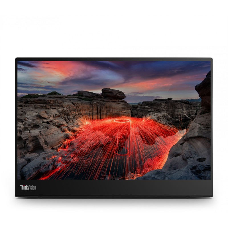 Lenovo ThinkVision M14t Gen 2 - 14" 2.2K (2240x1400) IPS Multi-Touch Portable Monitor - Raven Black, 65W PD, 60Hz