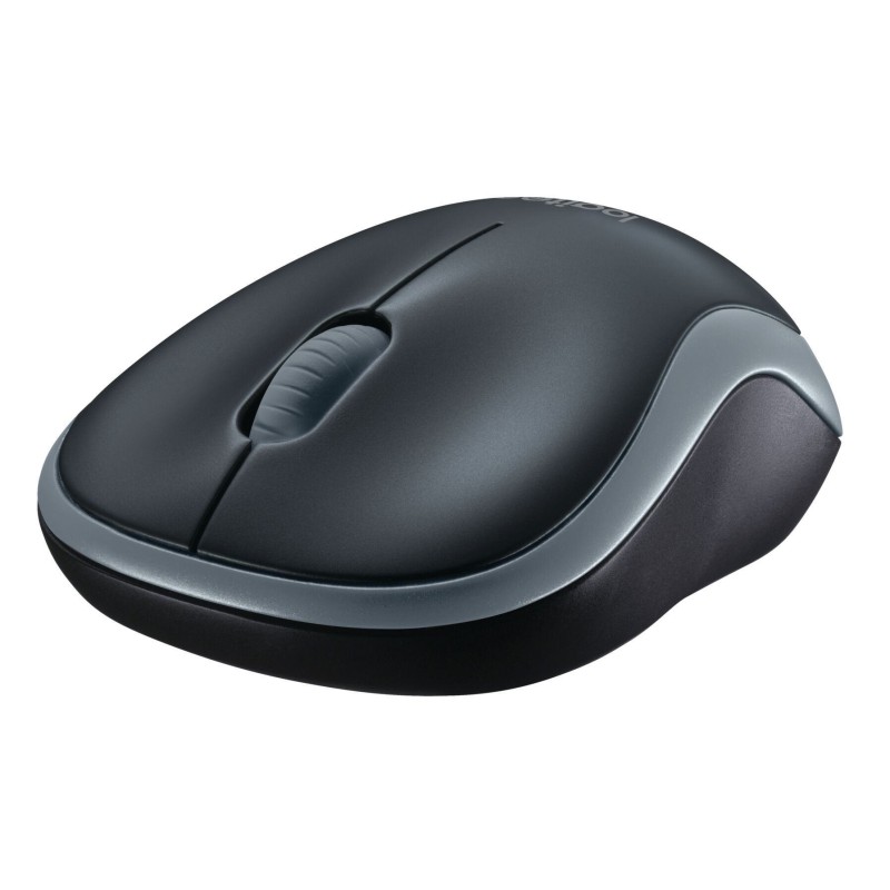 Logitech M185 Wireless Mouse - 910-002235 - Grey, Ambidextrous, 1000 DPI, 2.4 GHz Nano Receiver
