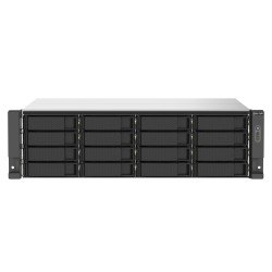 QNAP TS-1673AU-RP-16G - 16-Bay 3U Rack NAS, AMD V1500B 2.2GHz, 16GB DDR4, Dual 2.5GbE, USB-C, Redundant 550W PSU