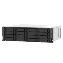 QNAP TS-1673AU-RP-16G - 16-Bay 3U Rack NAS, AMD V1500B 2.2GHz, 16GB DDR4, Dual 2.5GbE, USB-C, Redundant 550W PSU