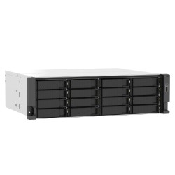 QNAP TS-1673AU-RP-16G - 16-Bay 3U Rack NAS, AMD V1500B 2.2GHz, 16GB DDR4, Dual 2.5GbE, USB-C, Redundant 550W PSU