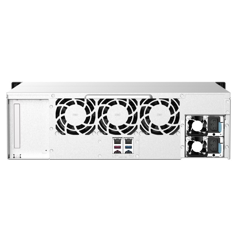 QNAP TS-1673AU-RP-16G - 16-Bay 3U Rack NAS, AMD V1500B 2.2GHz, 16GB DDR4, Dual 2.5GbE, USB-C, Redundant 550W PSU