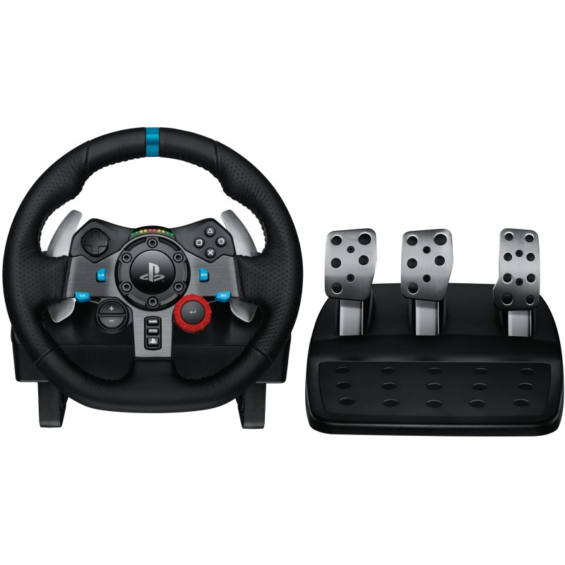 Logitech Driving Force G29 - Force-Feedback Wired USB Racing Wheel & Pedals, Leather-Wrapped, Black (PC/PlayStation)