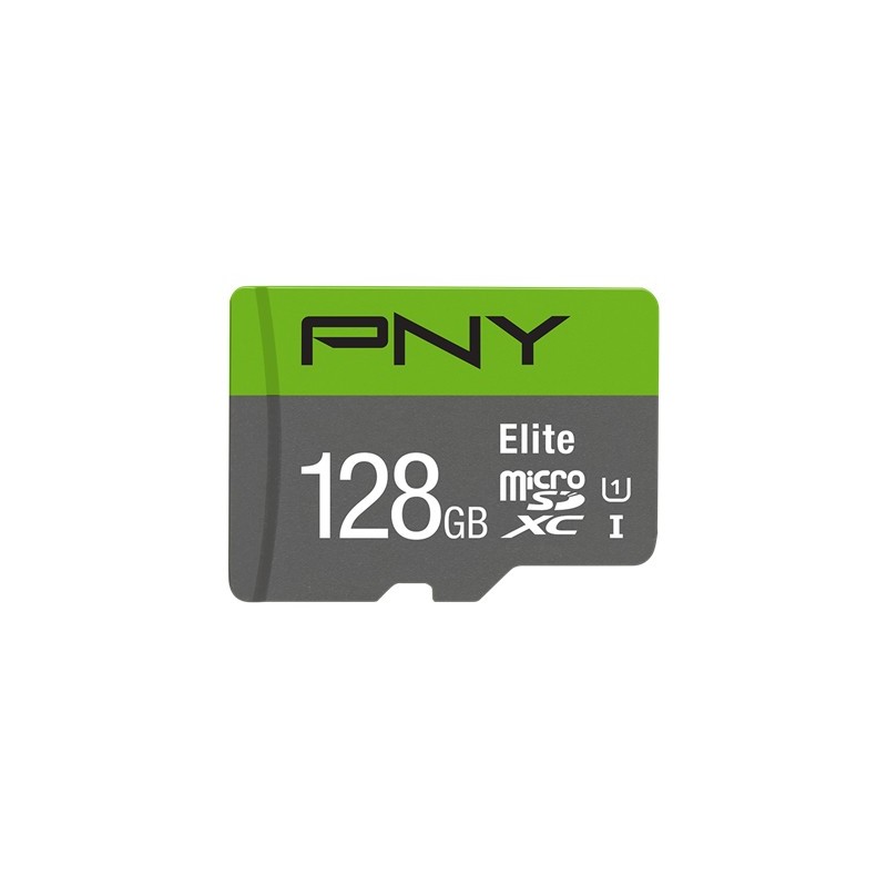 PNY Elite microSDXC 128GB - Class 10 UHS-I (U1) V10 - Green/Grey — Buy in Cyprus with Fast Delivery