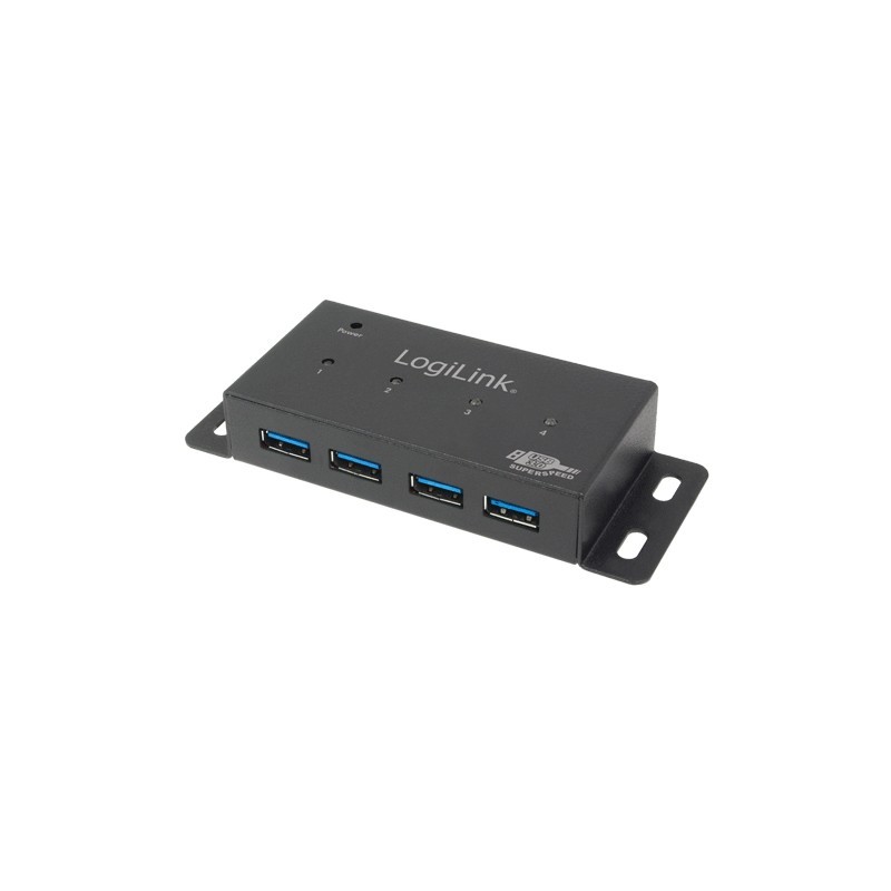 LogiLink USB-A Hub - UA0149 - 4-Port USB 3.2 Gen 1 (5Gbps) Type-A, Grey, Mountable — Buy in Cyprus with Fast Delivery