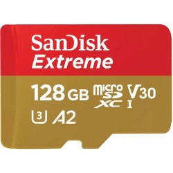 SanDisk Extreme microSDXC - 128GB - Gold/Red, UHS-I (U3) V30, 160MB/s Read, 90MB/s Write — Buy in Cyprus with Fast Delivery