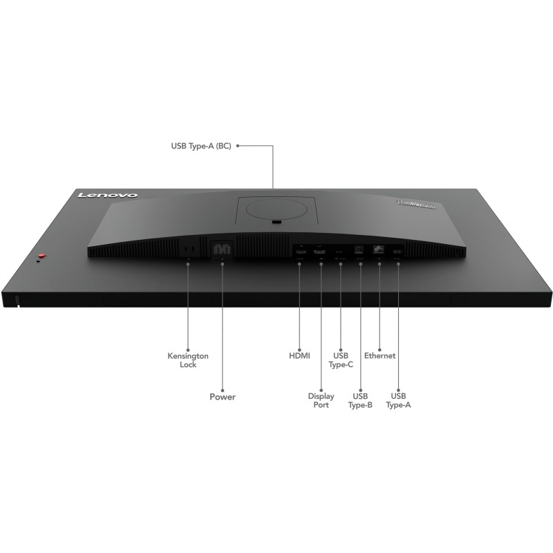 Lenovo ThinkVision T32p-30 - 31.5 inch 4K (3840x2160) IPS Monitor - 60Hz, 4ms, USB-C PD 90W, HDMI 2.0/DP 1.4, Pivot, Black