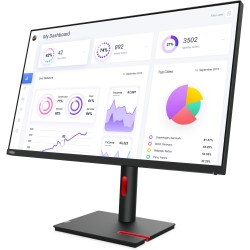 Lenovo ThinkVision T32p-30 - 31.5 inch 4K (3840x2160) IPS Monitor - 60Hz, 4ms, USB-C PD 90W, HDMI 2.0/DP 1.4, Pivot, Black