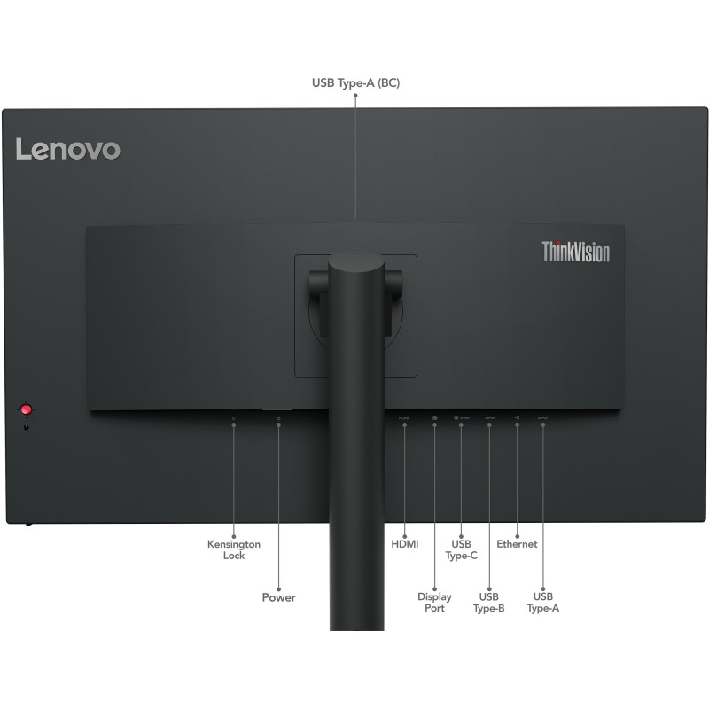 Lenovo ThinkVision T32p-30 - 31.5 inch 4K (3840x2160) IPS Monitor - 60Hz, 4ms, USB-C PD 90W, HDMI 2.0/DP 1.4, Pivot, Black