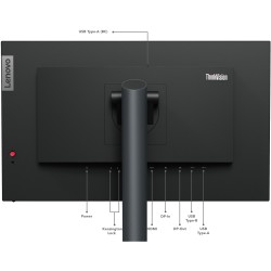 Lenovo ThinkVision P24q-30 - 23.8" QHD (2560x1440) IPS HDR10 60Hz 4ms HDMI 2.0 DP1.4 4xUSB-A VESA 100x100 Raven Black