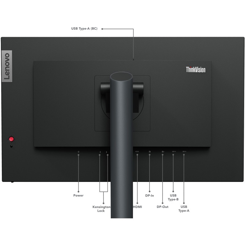 Lenovo ThinkVision P24q-30 - 23.8" QHD (2560x1440) IPS HDR10 60Hz 4ms HDMI 2.0 DP1.4 4xUSB-A VESA 100x100 Raven Black
