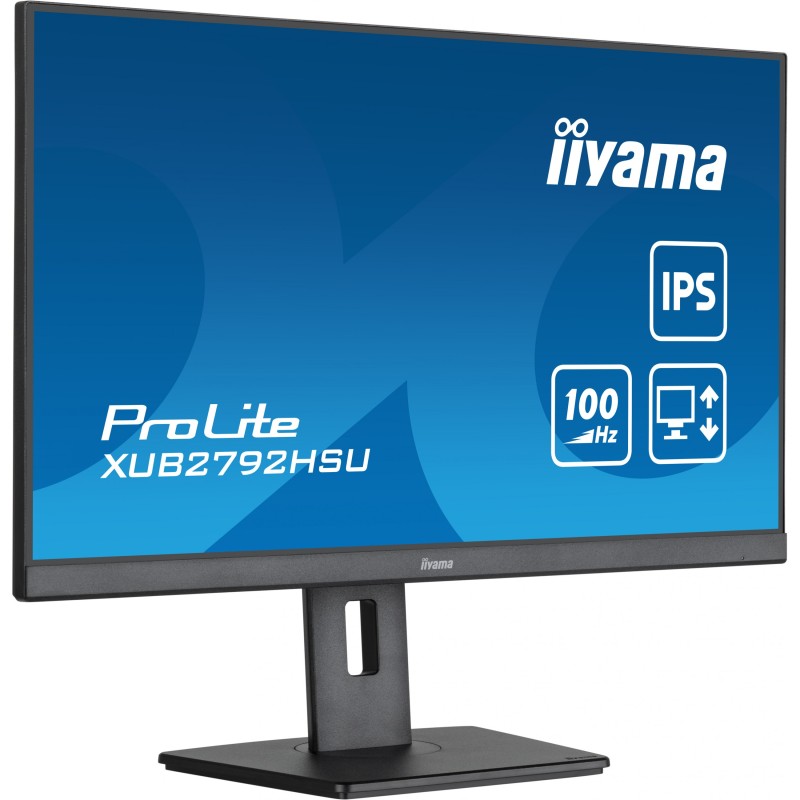 iiyama ProLite XUB2792HSU-B6 - 27" FHD IPS 100Hz 0.4ms HDMI DP1.4 Pivot Height-Adjustable VESA Speakers, Black