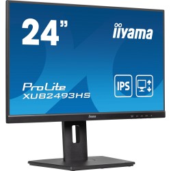 iiyama ProLite XUB2493HS-B6 - 24in FHD IPS 100Hz 0.5ms, Height-Adjustable Pivot/Swivel, HDMI & DP, Black
