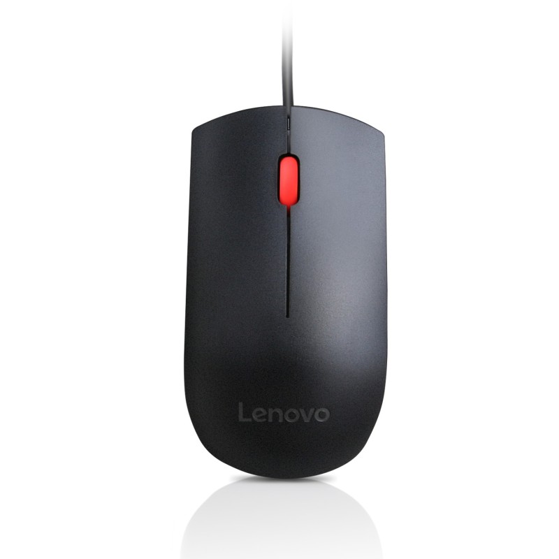 Lenovo Essential Mouse - 4Y50R20863 - Ambidextrous Wired Optical, USB-A, 1600 DPI, Black — Buy in Cyprus with Fast Delivery