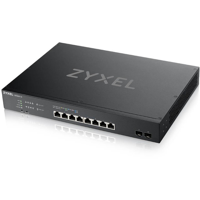 Zyxel XS1930-10-ZZ0101F - 8x 10G RJ45 + 2x SFP+ L3 Managed Rackmount Switch - Black — Buy in Cyprus with Fast Delivery