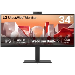 LG 34BA85QE-B - 34-inch (86.4 cm) UWQHD Curved IPS Monitor 3440x1440 - HDR10, USB-C PD 90W, DP, 2x HDMI, Speakers - Black