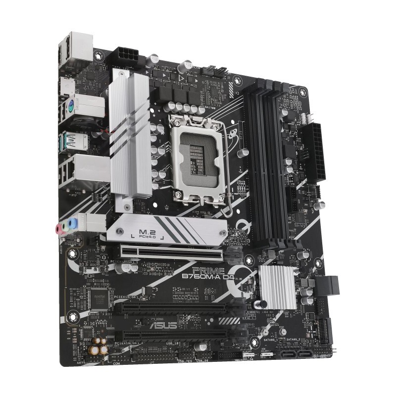 ASUS PRIME B760M-A-CSM - LGA1700 micro-ATX B760 DDR4 Motherboard, 4xDIMM 128GB, 2xM.2, 2.5Gb LAN