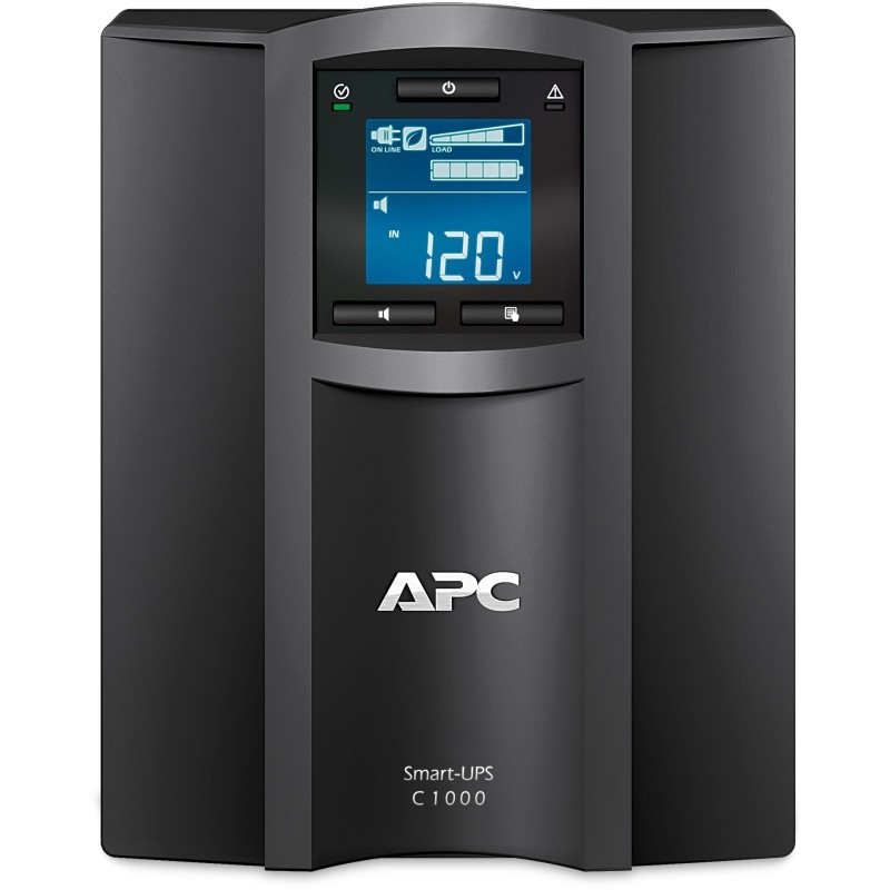 APC Smart-UPS SMC1000iC - 1000VA/600W Line-Interactive UPS, SmartConnect LCD, 8× IEC C13, Black