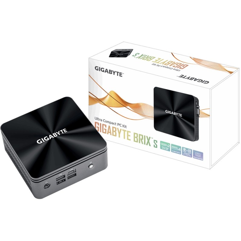 GIGABYTE BRIX GB-BRI3H-10110 Barebone Mini PC - Black - Intel Core i3-10110U 2.1/4.1GHz - 2x SO-DIMM up to 64GB