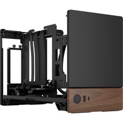 Fractal Design Terra Graphite - Mini-ITX SFF Case (Graphite, Aluminum & Walnut) - USB-C, SFX/SFX-L, GPU 322mm