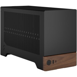 Fractal Design Terra Graphite - Mini-ITX SFF Case (Graphite, Aluminum & Walnut) - USB-C, SFX/SFX-L, GPU 322mm