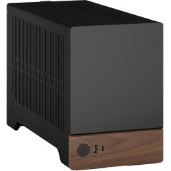 Fractal Design Terra Graphite - Mini-ITX SFF Case (Graphite, Aluminum & Walnut) - USB-C, SFX/SFX-L, GPU 322mm