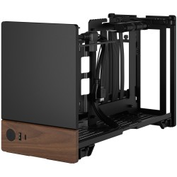 Fractal Design Terra Graphite - Mini-ITX SFF Case (Graphite, Aluminum & Walnut) - USB-C, SFX/SFX-L, GPU 322mm