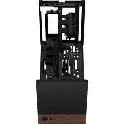 Fractal Design Terra Graphite - Mini-ITX SFF Case (Graphite, Aluminum & Walnut) - USB-C, SFX/SFX-L, GPU 322mm