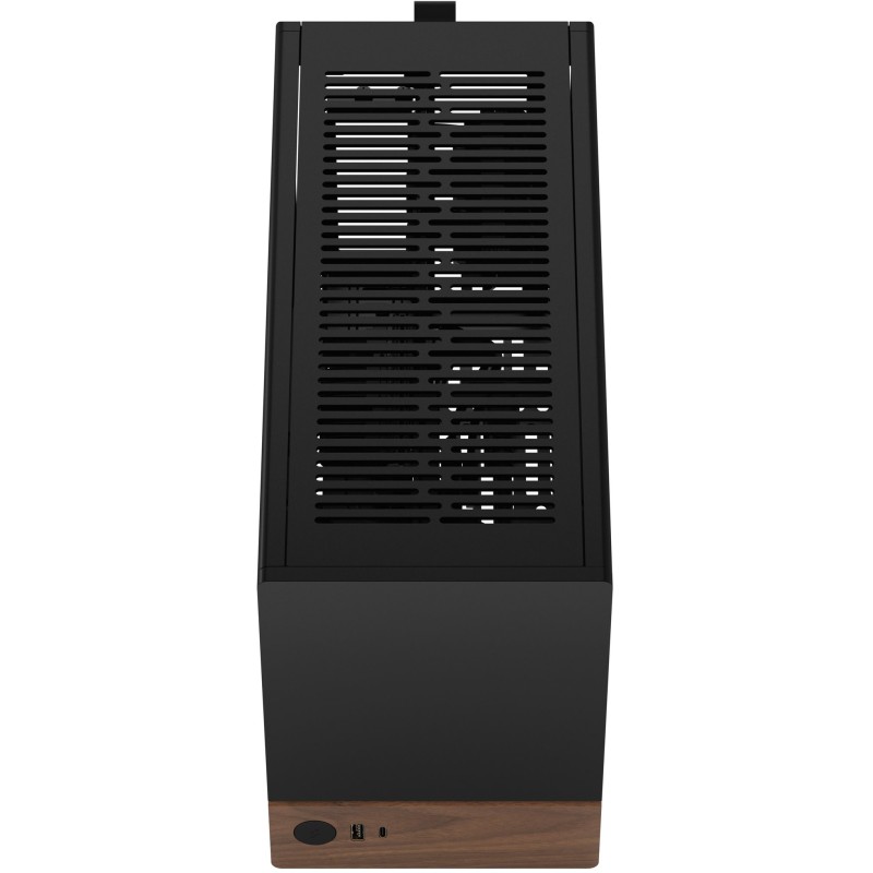 Fractal Design Terra Graphite - Mini-ITX SFF Case (Graphite, Aluminum & Walnut) - USB-C, SFX/SFX-L, GPU 322mm