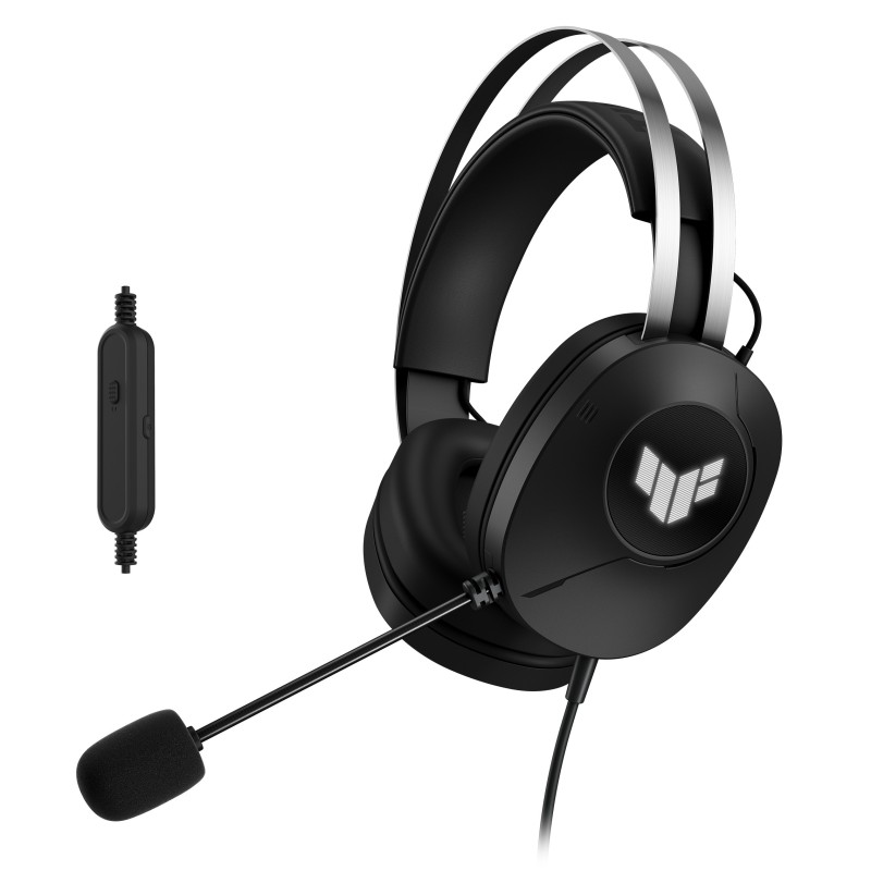ASUS TUF Gaming H1 Gen II - Wired USB-A Gaming Headset - Black, Virtual 7.1, 40mm Neodymium Drivers