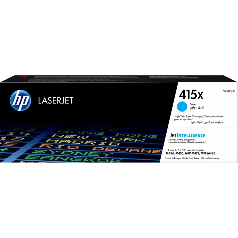 HP 415X - W2031X - Original High-Yield Cyan Toner Cartridge, 6,000 Pages — Buy in Cyprus with Fast Delivery