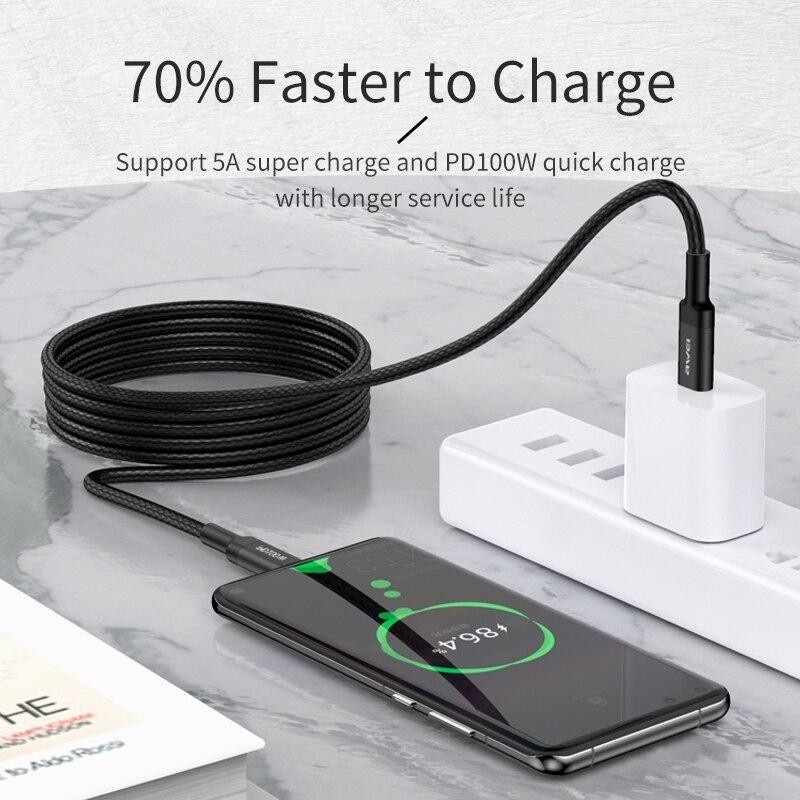 USB Cable Awei CL 117t 100W Type C to Type C 20V / 5A - Official distributor
