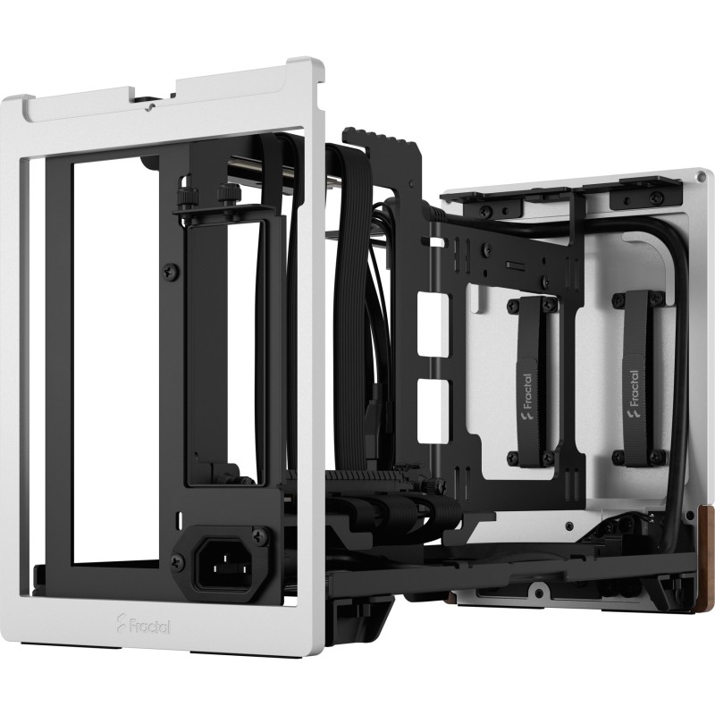 Fractal Design Terra Mini-ITX SFF Case - Silver Aluminium with Walnut Accents — Buy in Cyprus with Fast Delivery