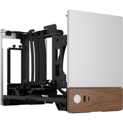 Fractal Design Terra Mini-ITX SFF Case - Silver Aluminium with Walnut Accents — Buy in Cyprus with Fast Delivery