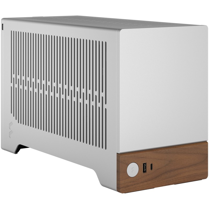 Fractal Design Terra Mini-ITX SFF Case - Silver Aluminium with Walnut Accents — Buy in Cyprus with Fast Delivery