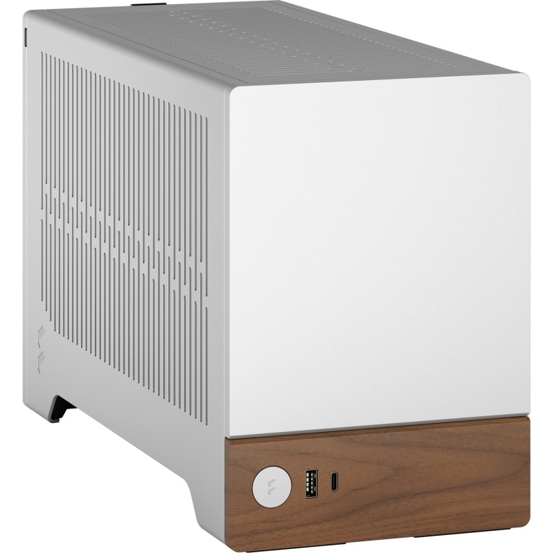 Fractal Design Terra Mini-ITX SFF Case - Silver Aluminium with Walnut Accents — Buy in Cyprus with Fast Delivery