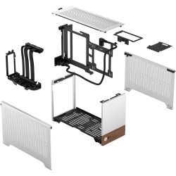 Fractal Design Terra Mini-ITX SFF Case - Silver Aluminium with Walnut Accents — Buy in Cyprus with Fast Delivery