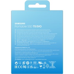 Samsung Portable SSD T5 EVO - MU-PH2T0S - 2TB, USB 3.2 Gen1 (460 MB/s), Black, Hardware Encryption